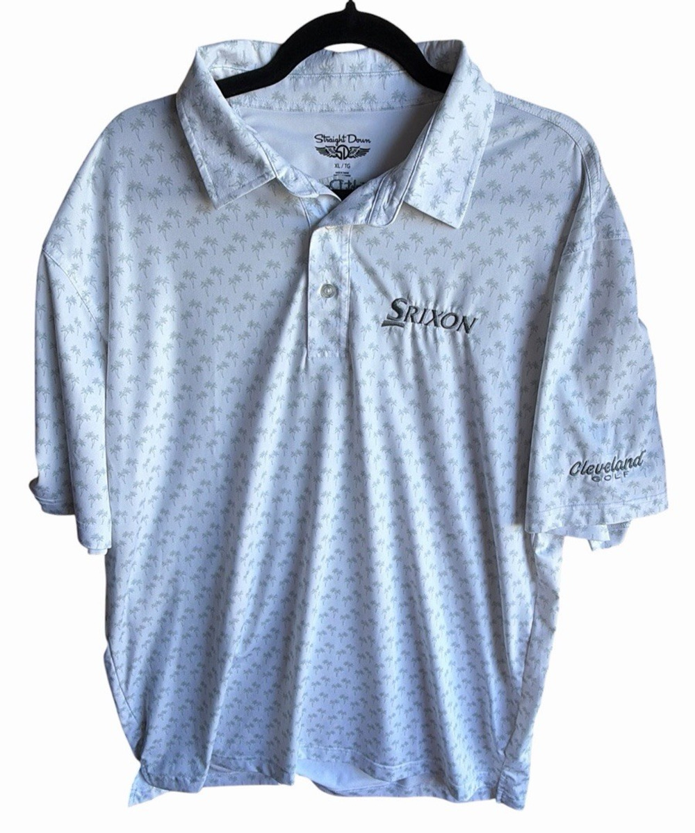 Straight Down SRIXON Polo Shirt XL Cleveland Golf XX10 Stretch Palm Print